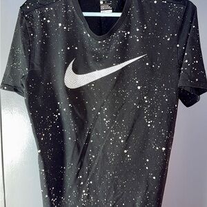 Nike Black and White Speckle Tee
